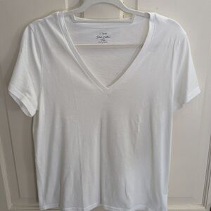 J.Crew Cream Slub Cotton Tee